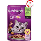 Pouch Tastymix Sos Içinde Kuzulu Tavuklu ve Havuçlu Yetişkin Kedi Konservesi 85 gr 12 Adet
