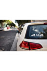 4x4 Arka Cam Araba Sticker 2 Adet 24CM