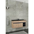 Napoli 100 Cm Siyah Lavabolu Alt Modül