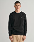 GANT Erkek Siyah Regular Fit Bisiklet Yaka Sweatshirt