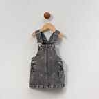 Kız Çocuk Çiçek Nakışlı Kot Jile