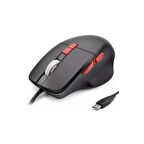 Kablolu Siyah Renk Yüksek Hassasiyetli Shooter Oyuncu Mouse | Konforlu Ergonomik Yapı RGB Aydınlatma