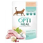 OptiMeal Tavşan Etli Beyaz Soslu Kedi Konservesi 85 gr