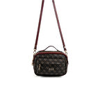 Silver Polo  Kadın Çapraz Çanta 1186-48301 SILVER POLO ÇAPRAZ Kadın ÇANTASI M178 KAHVE SARI-MAT BORDO