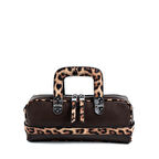 Silver Polo  Kadın Omuz Çantası 1258-48315 SILVER POLO BAYAN ÇANTASI M105 KAHVE-MAT LEOPAR TABA