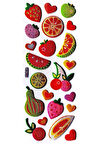 Sticker Kabartmalı Sticker Defter, Planlayıcı Etiket (cb389) 16x7 cm- Meyveler