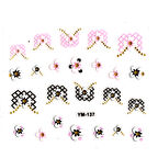 Tırnak Sticker, Tırnak Süsleme, Nail Art (ym-137) - 6X5 cm - Renkli Çiçekli