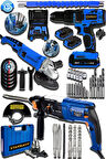 Alman 3 lü Set 298 V Şarjlı Matkap 9200 w Kırıcı Delici Hilti 7200 W Taşlama Sprel Makinesi