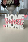 Dekoratif "Home Sweet Home" Biblo | Şık Masa & Raf Süsü | Ev Ruhunu Yansıtan Küçük Detaylar