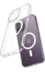 iPhone 14 Pro için Kılıf Kamera Korumalı Magsafe Wireless Şarj Özellikli Şeffaf Kılıf