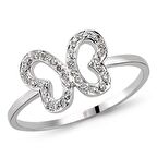 18 Ayar Altın Pırlanta Kelebek Yüzük 48569