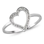 18 Ayar Altın Pırlanta Kalp Yüzük 48583