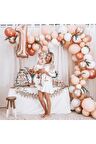100 Adet Metalik Balon Ve Balon Zinciri 