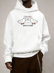 Good Bumps Ducks Baskılı Erkekler Sonbahar Kapüşonlular Cep Trendy Tişörtü Rahat Hip Hop Uzun