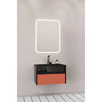 Sable 65 Cm Siyah Lavabolu Banyo Dolabı - Siyah Kiremit