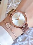 Ferro Rose/Gold Renk Kararmaz Renk Atmaz 3 Atm  Özel Tasarım Kadın Kol Saati EFL21297C