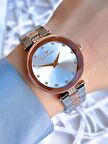 Ferro Çelik Kordonlu Gümüş/Rose Kararmaz Renk Atmaz 3 Atm  Özel Tasarım Kadın Kol Saati BFL21297-E