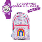 Çocuk Kol Saati Hediyeli Cambridge Polo Club Büyük Kapasiteli Çocuk Okul Çantası CPO.C4049