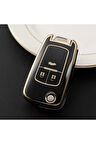 Opel Adam Siyah Gold Anahtar Kılıfı