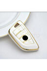 Bmw X1 F48 Beyaz-Gold Anahtar Kılıfı