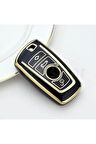 Bmw 5 Serisi F10 Siyah-Gold Anahtar Kılıfı
