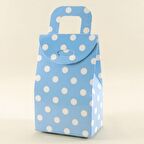 HEDİYE ŞEKER KUTUSU MAVİ PUANLI 7CM X 5CM