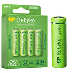 GP RECYKO AA 2600 MAH ŞARJLI 4LÜ PİL GP270AAHCE-2EB4 (GPRHC272E001)
