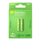GP RECYKO 950 MAH R03 AAA ŞARJLI 2Lİ PİL GP100AAAHCE-2EB2 (GPRHC103E000)