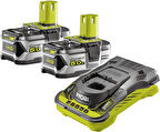 Ryobi RC18150-250 18V 2x5.0Ah Çift Akülü + Şarj Cihazı Seti - 5133004422