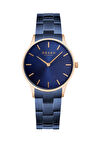 Obaku Denmark V247LXVLSL Çelik Lacivert Kristal Cam 35 mm Kadın Kol Saati 