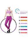 1500 Gr Ağırlıklı Hulahop Çemberi 6 Parça 100 Cm Çapında Geçmeli Pilates Egzersiz Hulahoop Çemberi