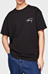 tommy hilfiger Pamuklu Regular Fit Erkek T Shirt DM0DM17994 BDS SİYAH