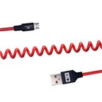 Swiss Charger Spiral Micro Usb Hızlı Şarj ve Data Kablosu 1,5m