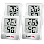 ThermoPro TP49W Mini İç Mekan Dijital Sıcaklık ve Nem Ölçer Termometre 4 Adet