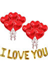 ÇITIPITISTORE I LOVE YOU LÜKS BALON SET