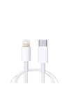 İPHONE 11-12-13-14-15 pro-max için uyumlu 200 Cm Type-C To Lightning 20 W hızlı Şarj ve Data Kablosu