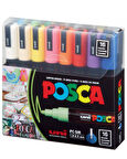 Uni Posca Su Bazlı Marker Seti 16lı Karışık Renkler 1.8 2.5mm PC5M