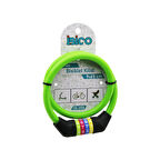 ŞİFRELİ İNCE BİSİKLET KİLİT ÇELİK TEL YEŞİL RENKLİ KILIF 9MMX65CM (4915)