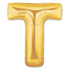 T Harf Folyo Balon Altın Renk  40 inç (4915)