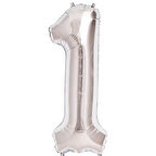 1 Rakam Folyo Balon Gümüş  40 inç (4915)