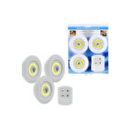 3lü Uzaktan Kumandalı Yapışkanlı Kablosuz Led Spot Lambalar (4915)