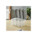 Bardak Taşıma Kutusu Şeffaf - 6 Bardak Kapasiteli Piknik Kutusu (4915)