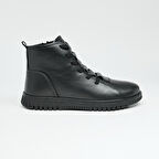 Hakiki Deri Fermuarlı Lastik Bağcıklı Kadın Bot 