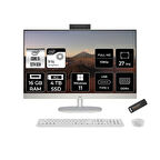 HP 27-CR0009NT i5 1335U 16GB 4TB SSD Intel Graphics 27" FHD IPS W11P All In One PC Beyaz & PER4
