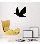 Metal Lazer Kesim Kuş Figürlü Dekoratif  Tablo 14x16 cm