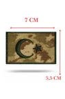 Single Sword Nakış Bayrak Patch - Peç 7 Cm X 3,5Cm(KIRMIZI)