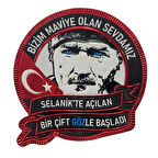 Single Sword "Bizim Maviye Olan Sevdamız" Yazılı ATATÜRK Patch - Plastik Peç