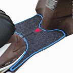 Motosiklet Aksesuar Koruyucu Paspas Yuki Casper Pro ve Casper-S Uyumlu Mavi Kenar