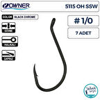 Owner 5115 OH SSW Delikli İğne #1/0 (7 Adet) Siyah