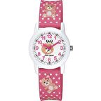 Q&Q V22A-012VY FUŞYA SİLİKON KORDON RAKAMLI ÇOCUK KOL SAATİ